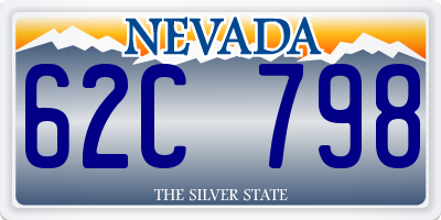 NV license plate 62C798