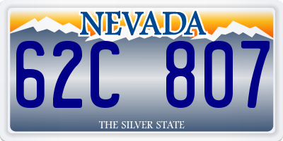NV license plate 62C807