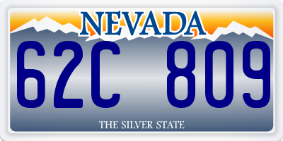 NV license plate 62C809