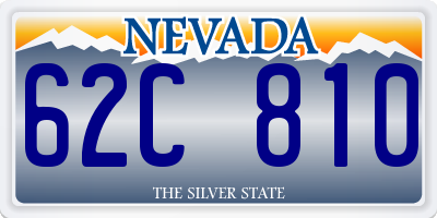 NV license plate 62C810