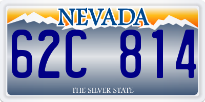 NV license plate 62C814