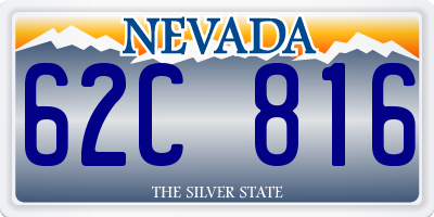 NV license plate 62C816