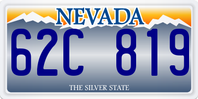 NV license plate 62C819