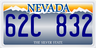 NV license plate 62C832