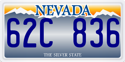 NV license plate 62C836