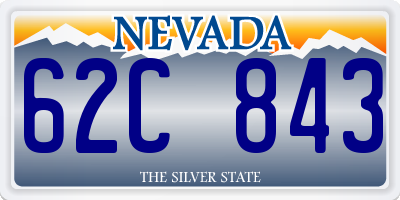 NV license plate 62C843