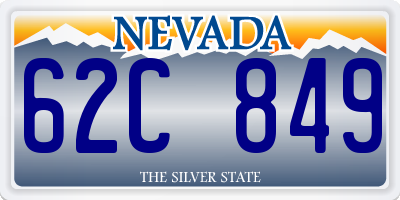 NV license plate 62C849