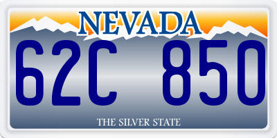 NV license plate 62C850