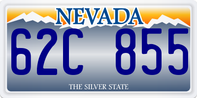 NV license plate 62C855