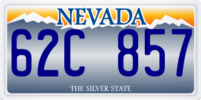 NV license plate 62C857