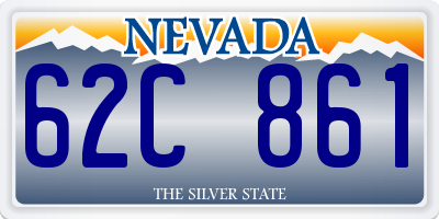 NV license plate 62C861