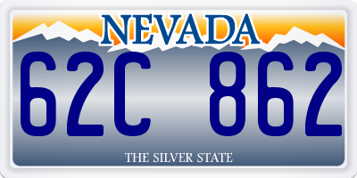 NV license plate 62C862