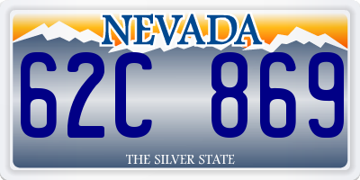 NV license plate 62C869