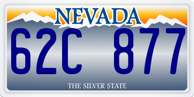 NV license plate 62C877