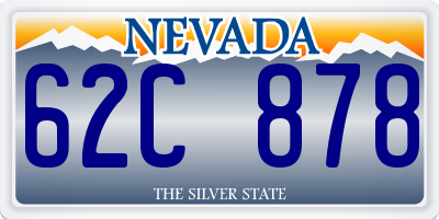 NV license plate 62C878