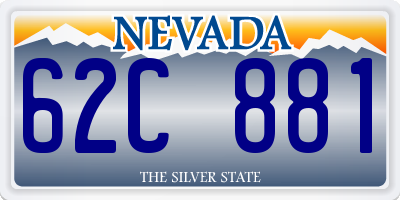 NV license plate 62C881