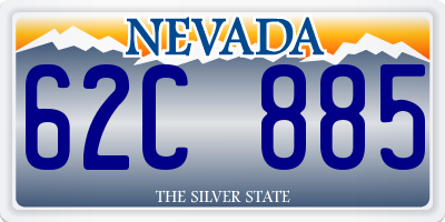 NV license plate 62C885