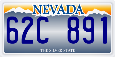 NV license plate 62C891