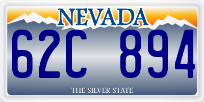 NV license plate 62C894