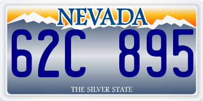 NV license plate 62C895