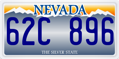 NV license plate 62C896