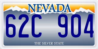 NV license plate 62C904