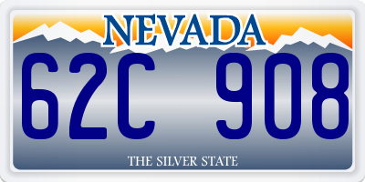 NV license plate 62C908