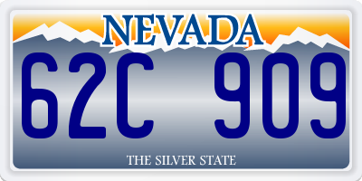 NV license plate 62C909