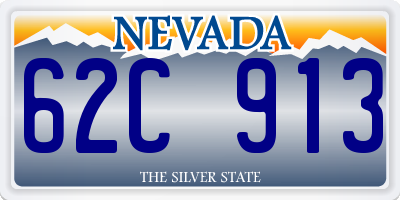 NV license plate 62C913