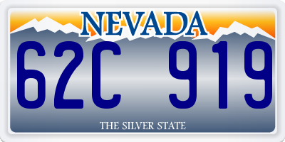 NV license plate 62C919