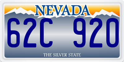 NV license plate 62C920