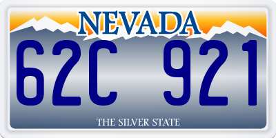 NV license plate 62C921