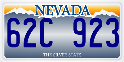 NV license plate 62C923