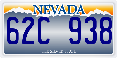 NV license plate 62C938