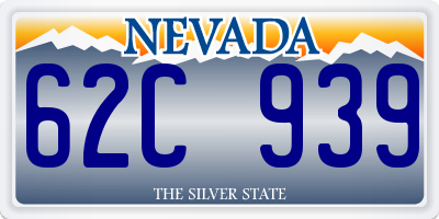 NV license plate 62C939