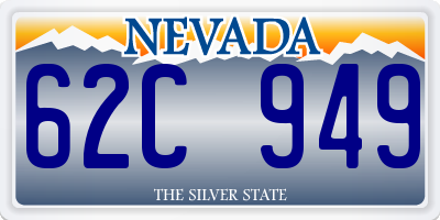 NV license plate 62C949