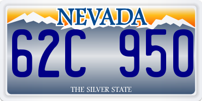 NV license plate 62C950