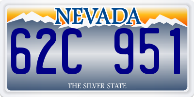 NV license plate 62C951