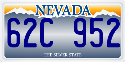 NV license plate 62C952