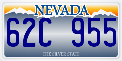 NV license plate 62C955