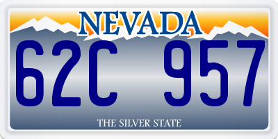 NV license plate 62C957