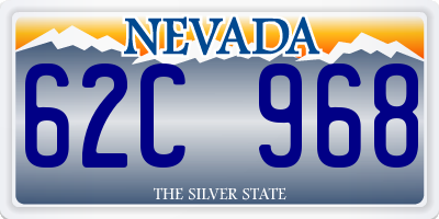 NV license plate 62C968