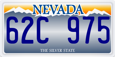 NV license plate 62C975