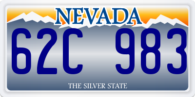 NV license plate 62C983