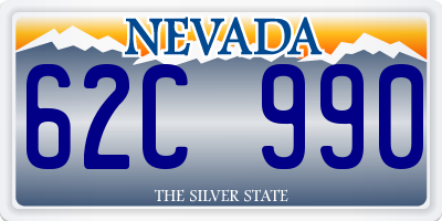 NV license plate 62C990