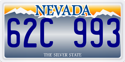 NV license plate 62C993