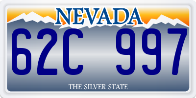 NV license plate 62C997