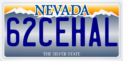 NV license plate 62CEHAL