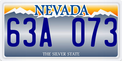 NV license plate 63A073