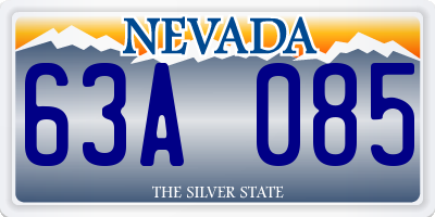 NV license plate 63A085